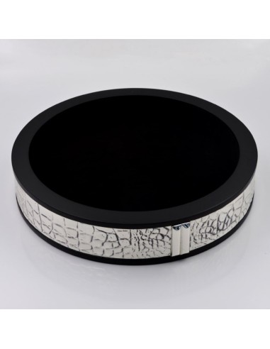 Svuotatasche Tondo Crocodile Skin in Argento...