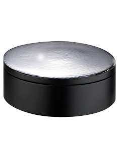 Scatola Portagioie Tonda in Legno con Cover in Argento...