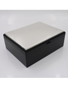 Wooden Jewelry Box with Hammered 925 Sterling Silver Cover 2