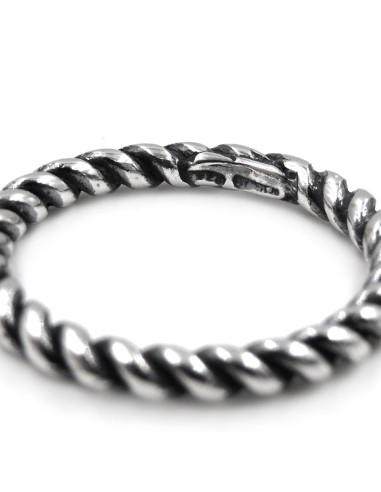 Sterling Silver Rope Ring 