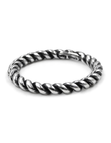 Sterling Silver Rope Ring 