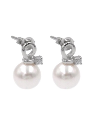 925 Sterling Silver Earrings with Pearls and...