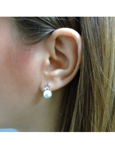 Orecchini Fiore in Argento 925 Con Zirconi...