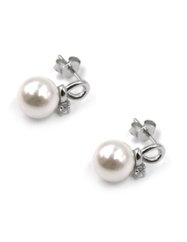 Orecchini in Argento 925 con Perle e Zirconi