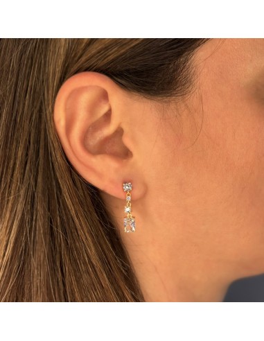 925 Sterling Silver Gold Plated Drop Earrings...