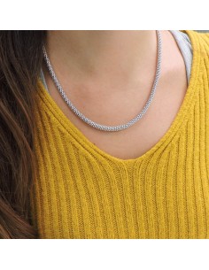925 Sterling Silver Popcorn Chain Necklace  2