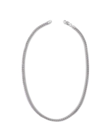 925 Sterling Silver Popcorn Chain Necklace 