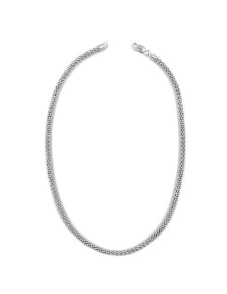 925 Sterling Silver Popcorn Chain Necklace 