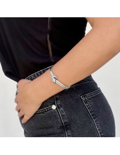 925 Sterling Silver Double Knot Bracelet  2