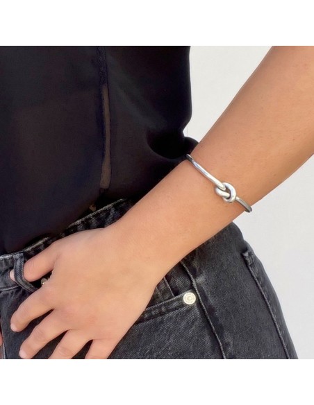 Bracciale Rigido Nodo in Argento 925 