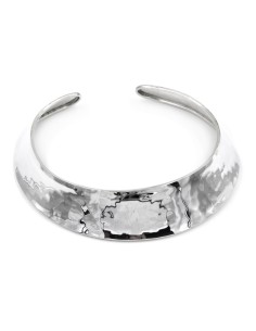 Collana Mezzaluna in Argento 925 Martellato