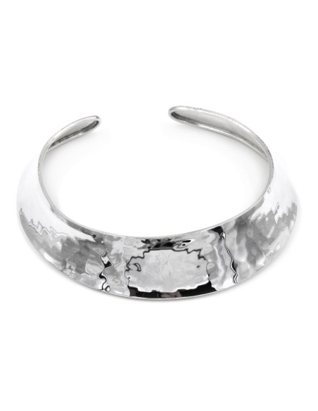 Collana Mezzaluna in Argento 925 Martellato