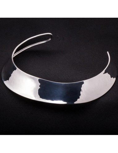 Collana Mezzaluna in Argento 925 Martellato
