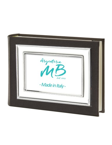 8x6 Brown Photo Album with Customizable Glossy...