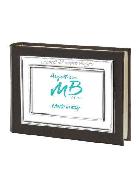 8x6 Brown Photo Album with Customizable Glossy Frame
