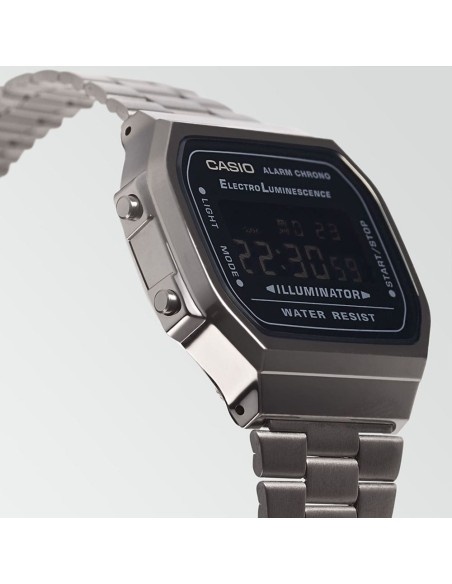 Casio Unisex Digital Wristwatch Vintage Collection Black A168WEGG-1BEF