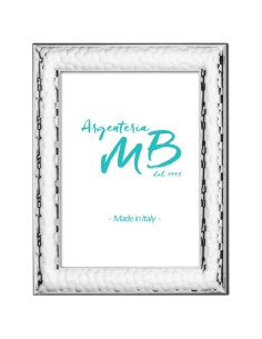 Hammered PVD Silver Picture Frame with Glossy Edge