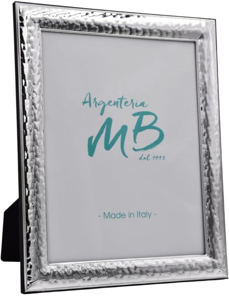 Hammered PVD Silver Picture Frame with Glossy Edge