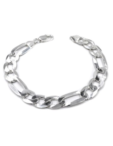 925 Sterling Silver Figaro Alternating Link...