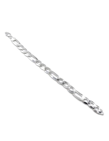 925 Sterling Silver Figaro Alternating Link...