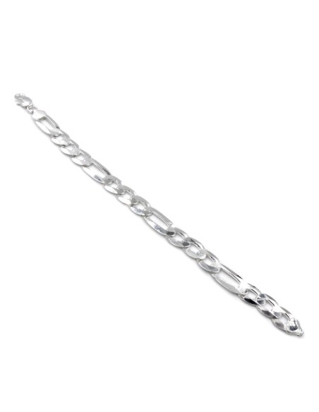 Bracciale da Uomo in Argento 925 Maglia Figaro Alternata