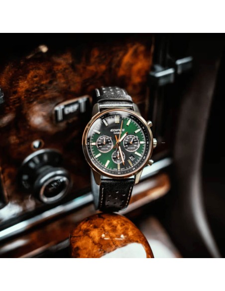 Casio Edifice Herren Uhr Chronograph Grün Zifferblatt EFR-575CL-3AEF
