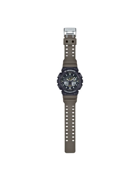 Casio G-Shock Herren Analog-Digital Armbanduhr Militärgrün GA-100TU-1A3ER.