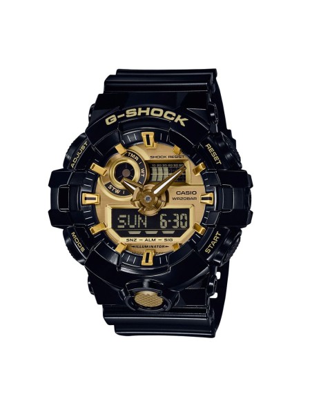 Casio G-Shock Orologio da Polso Analogico Digitale da Uomo Nero e Oro GA-710GB-1AER