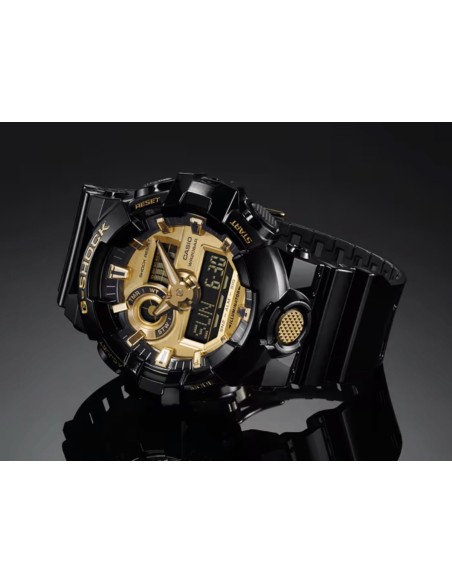 Casio G-Shock Orologio da Polso Analogico Digitale da Uomo Nero e Oro GA-710GB-1AER