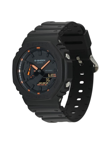 Casio G-Shock Orologio da Polso Analogico Digitale da Uomo Nero con dettagli Arancione GA-2100-1A4ER