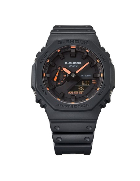Casio G-Shock Orologio da Polso Analogico Digitale da Uomo Nero con dettagli Arancione GA-2100-1A4ER