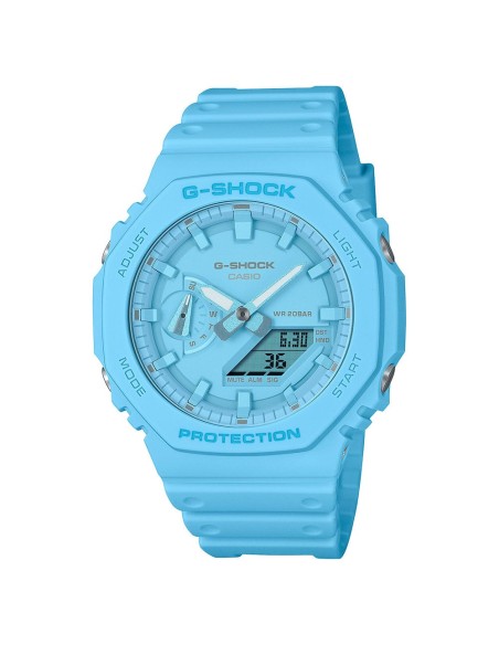 Casio G-Shock Orologio da Polso Analogico Digitale da Uomo Azzurro GA-2100-2A2ER
