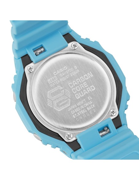 Casio G-Shock Herren Analog-Digital Armbanduhr Blau GA-2100-2A2ER