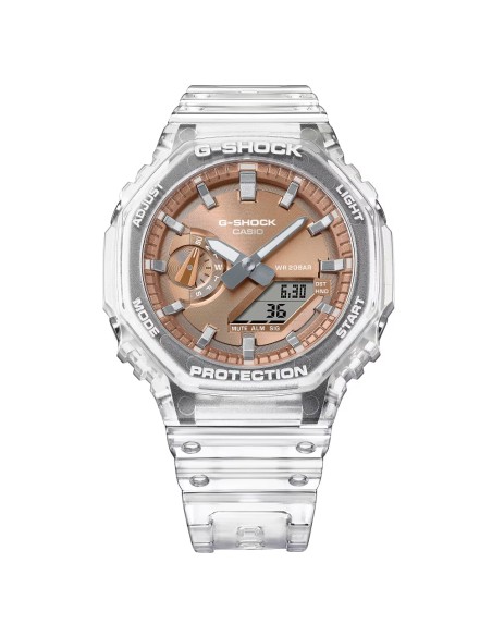 Casio G-Shock Orologio da Polso Analogico Digitale da Uomo trasparente quadrante Ramato GA-2100BM-7A5ER