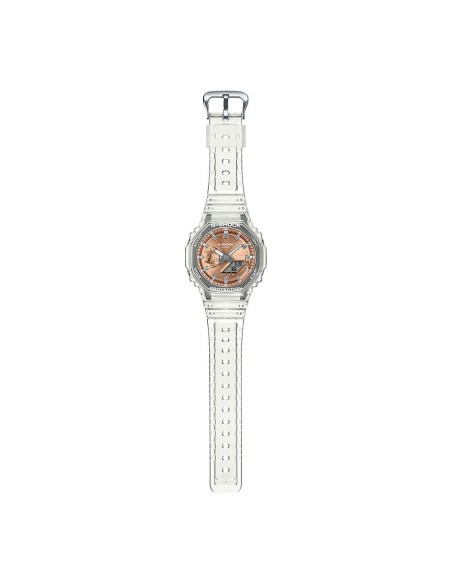 Casio G-Shock GA-2100BM-7A5ER Herren Analog-Digital-Armbanduhr – Transparentes Gehäuse, Kupferfarbenes Zifferblatt