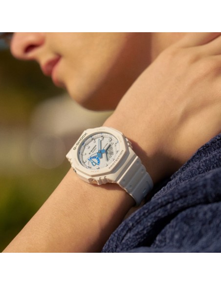 Casio G-Shock Orologio da Polso Analogico Digitale da Uomo Bianco Opaco GA-2100HDS-7AER