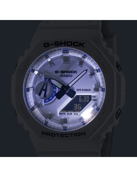 Casio G-Shock GA-2100HDS-7AER Herren Analog-Digital-Armbanduhr – Mattweiß