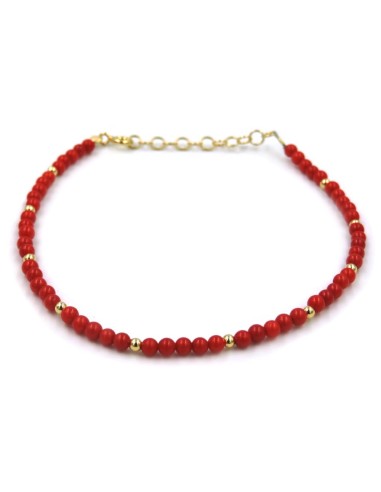 Bracciale Palline in Corallo e Argento 925...