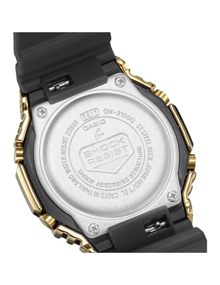 Casio G-Shock Men's Analog-Digital Wristwatch with Gold Stainless Steel Dial GM-2100G-1A9ER