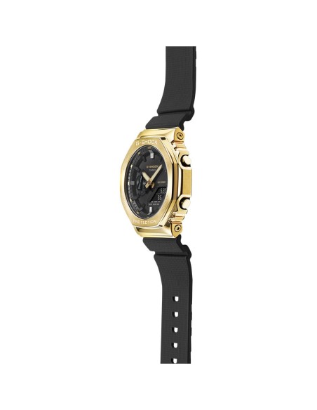 Casio G-Shock Herren Armbanduhr Analog-Digital mit Gold Edelstahl Zifferblatt GM-2100G-1A9ER
