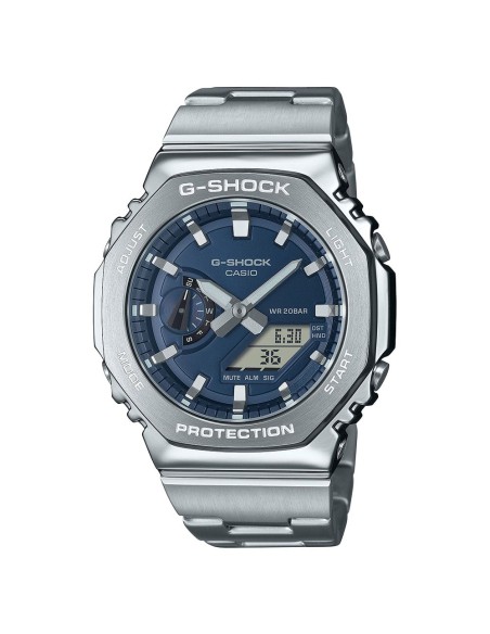 Casio G-Shock Men's Analog-Digital Watch with Blue Inner Steel Dial GM-2110D-2BER