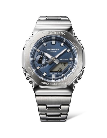 Casio G-Shock Men's Analog-Digital Watch with Blue Inner Steel Dial GM-2110D-2BER