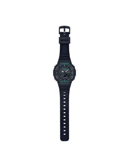 Casio G-Shock Damen Analog-Digital Armbanduhr Schwarz mit Grünen Details GMA-S2100GA-1AER