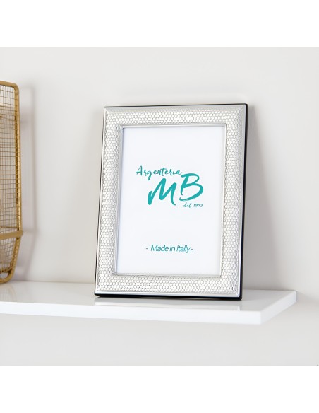 Honeycomb Pattern PVD Silver Picture Frame 