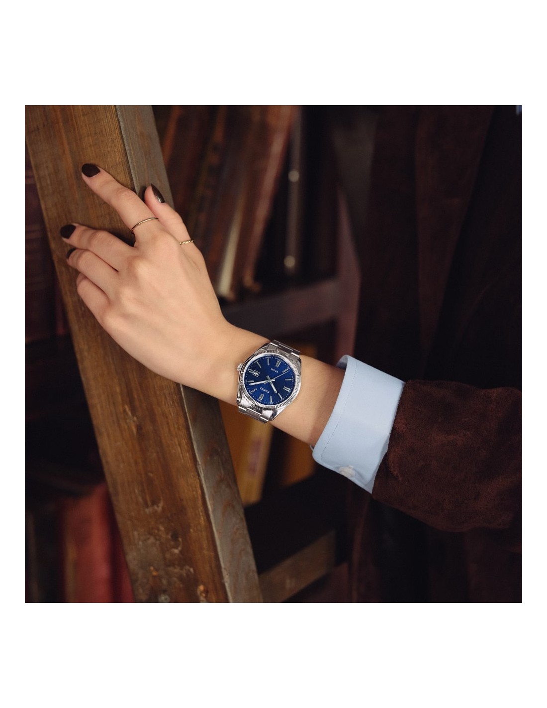Casio orologio da uomo solo tempo bracciale in acciaio MTP-1302PD-2AVEF