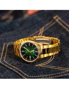 Casio Timeless Collection Gold-Tone Green Dial Men's... 2
