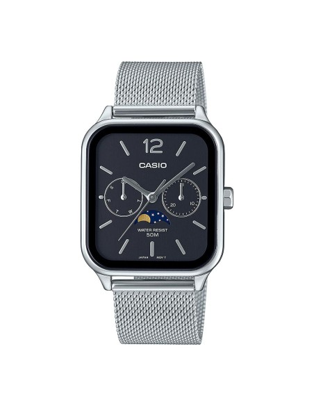 Casio Men's Analog Wriswatch with Moon Phase Indicator and Milanese Mesh Strap MTP-M305M-1AVER