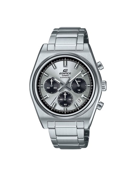 Casio Edifice Orologio da polso Cronografo da Uomo Quadrante Colore Argento Satinato EFB-730D-7AVUEF