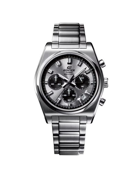 Casio Edifice Herren-Chronographen-Armbanduhr mit Satiniertem Silbernen Zifferblatt EFB-730D-7AVUEF