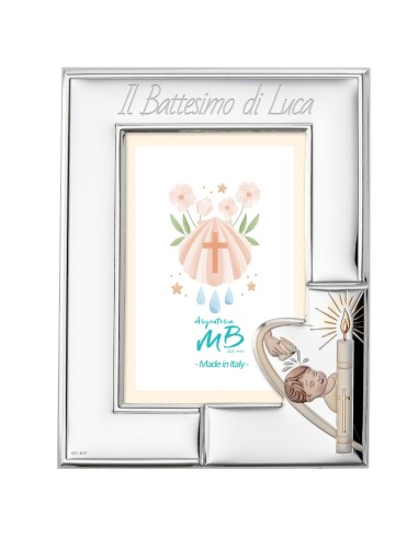 Baptism Photo Frame with Candle and Child...